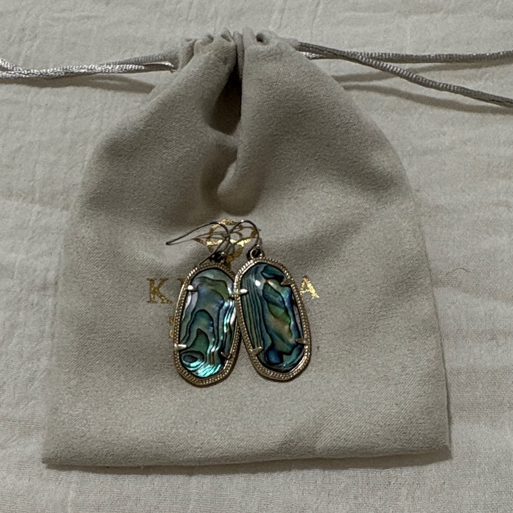 Kendra Scott Elle Abalone Earrings Gold